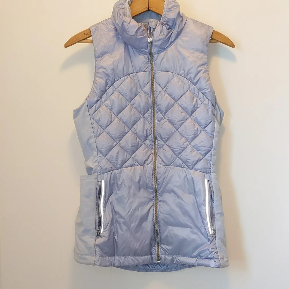 Lululemon Size 6 Light Purple Goose Down Zip Front Vest - Picture 1 of 11